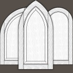 Gothic Qtr and Half Circle Cabinet Doors